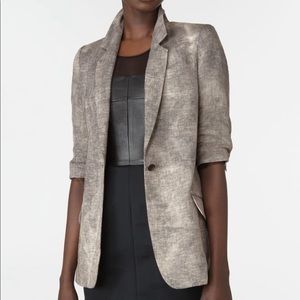 Elizabeth & James Distressed Linen Blazer
